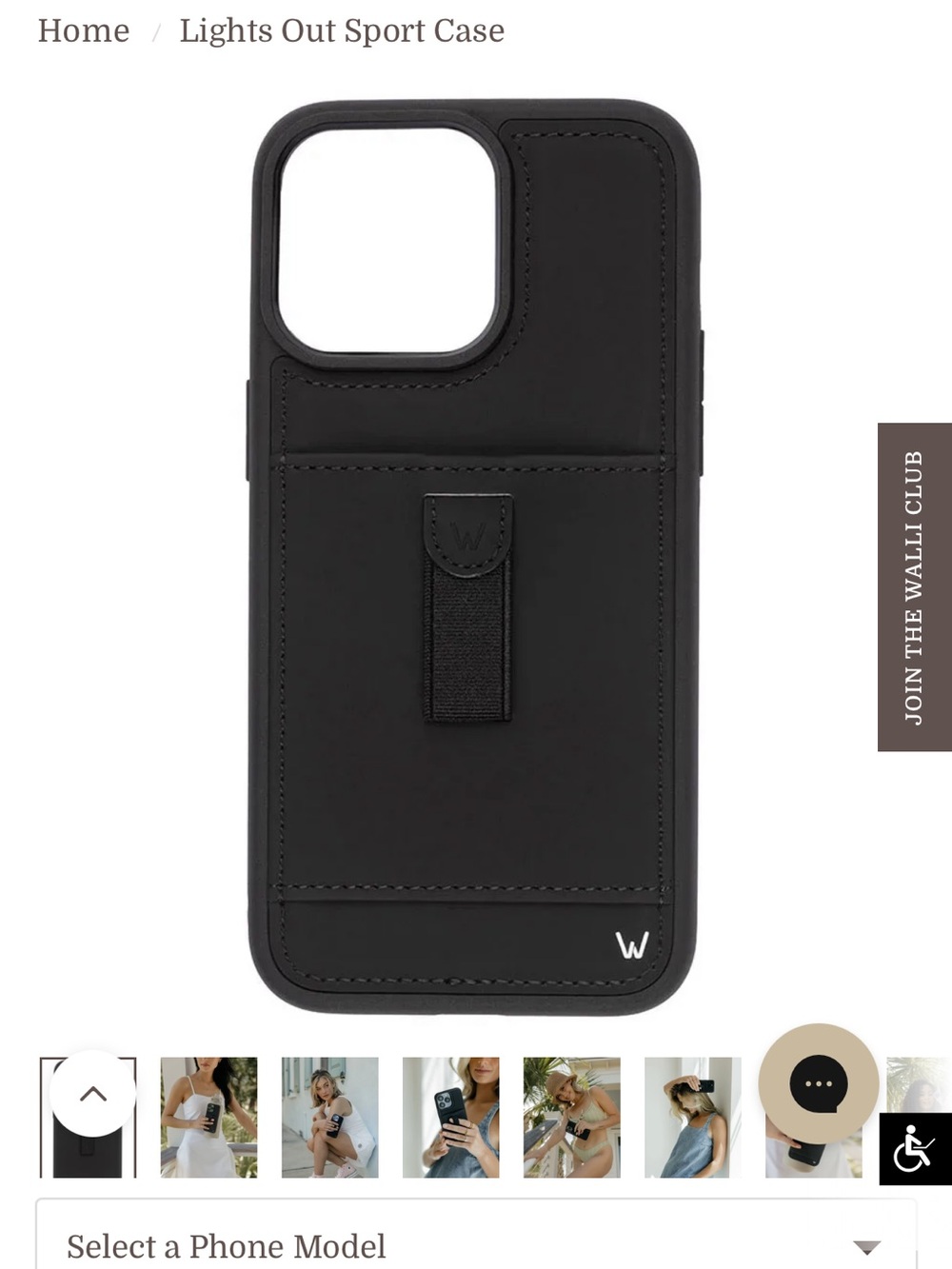 Walli Lights Out Sport Case for iPhone 13 - Black